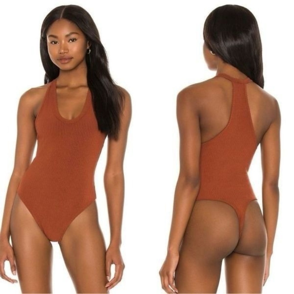 🌟3 for $30🌟Free People Intimately Speed Dial Bodysuit Terracotta Orange, S
